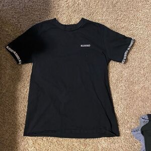 Fashion Nova black short sleeve “blessed” tee sz M